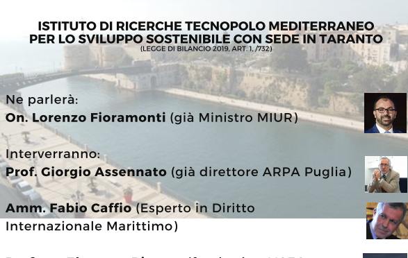 On. Lorenzo Fioramonti a Taranto : “Un nuovo modello di sviluppo sostenibile”